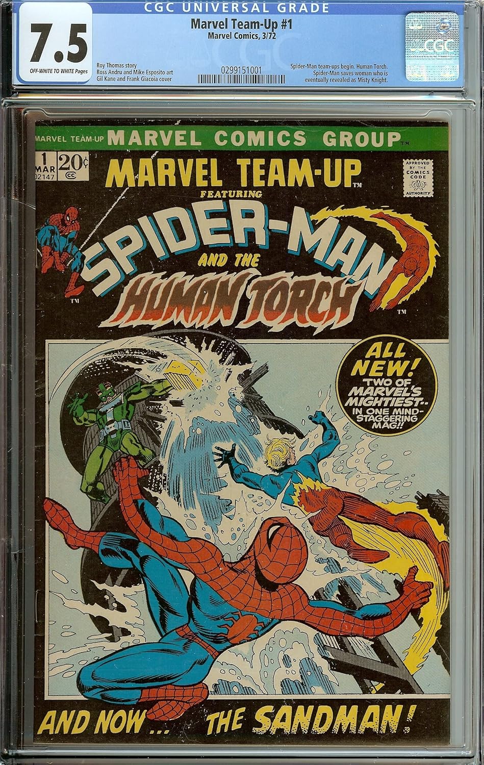CGC 7.5 Marvel Team-Up #1 Spider-Man and the Human Torch