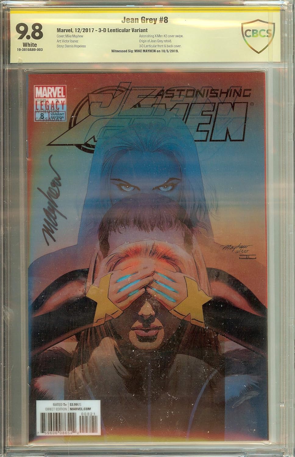 Astonishing X-Men Jean Grey #8 3-D Lenticular CBCS (not CGC) 9.8 Mike Mayhew