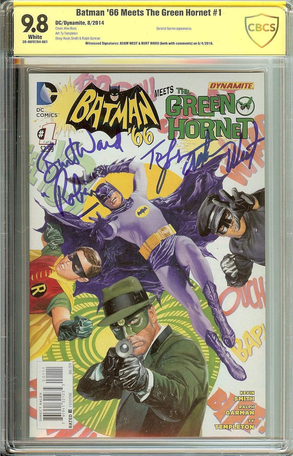 Batman '66 Meets The Green Hornet #1 Adam West and Burt Ward CBC CBCS 9.8