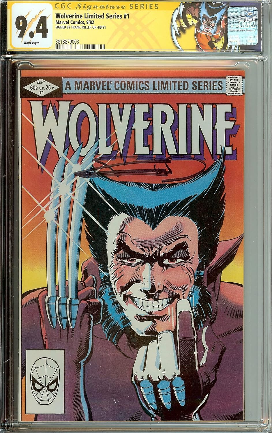 Wolverine Limited Series 1982 #1 CGC 9.4 Signed Frank Miller