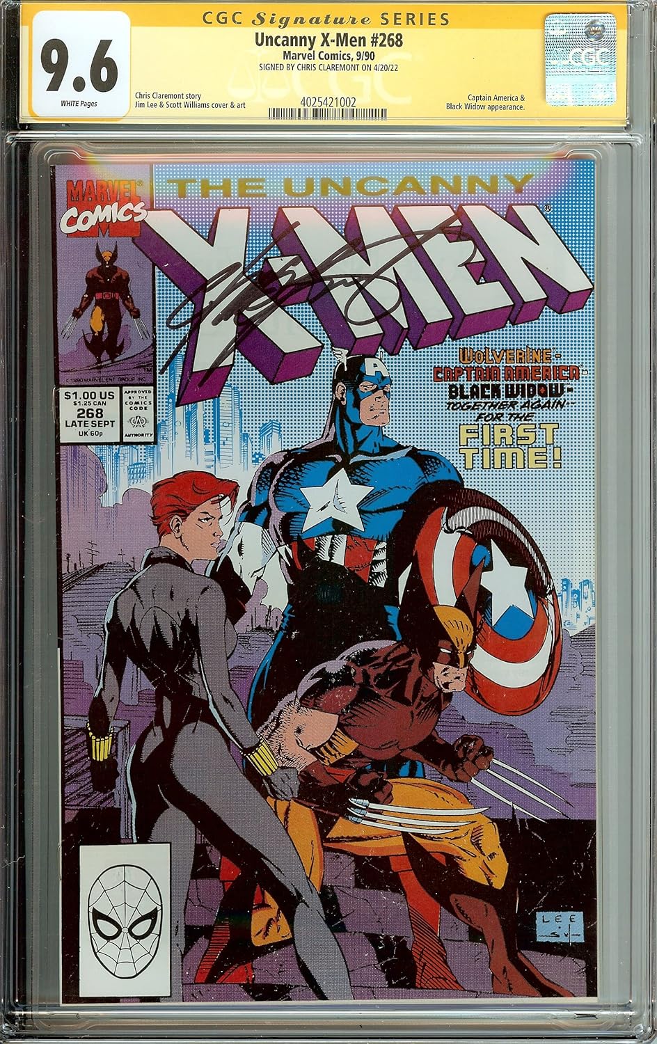 Uncanny X-Men #268 Signed Chris Claremont CGC 9.6