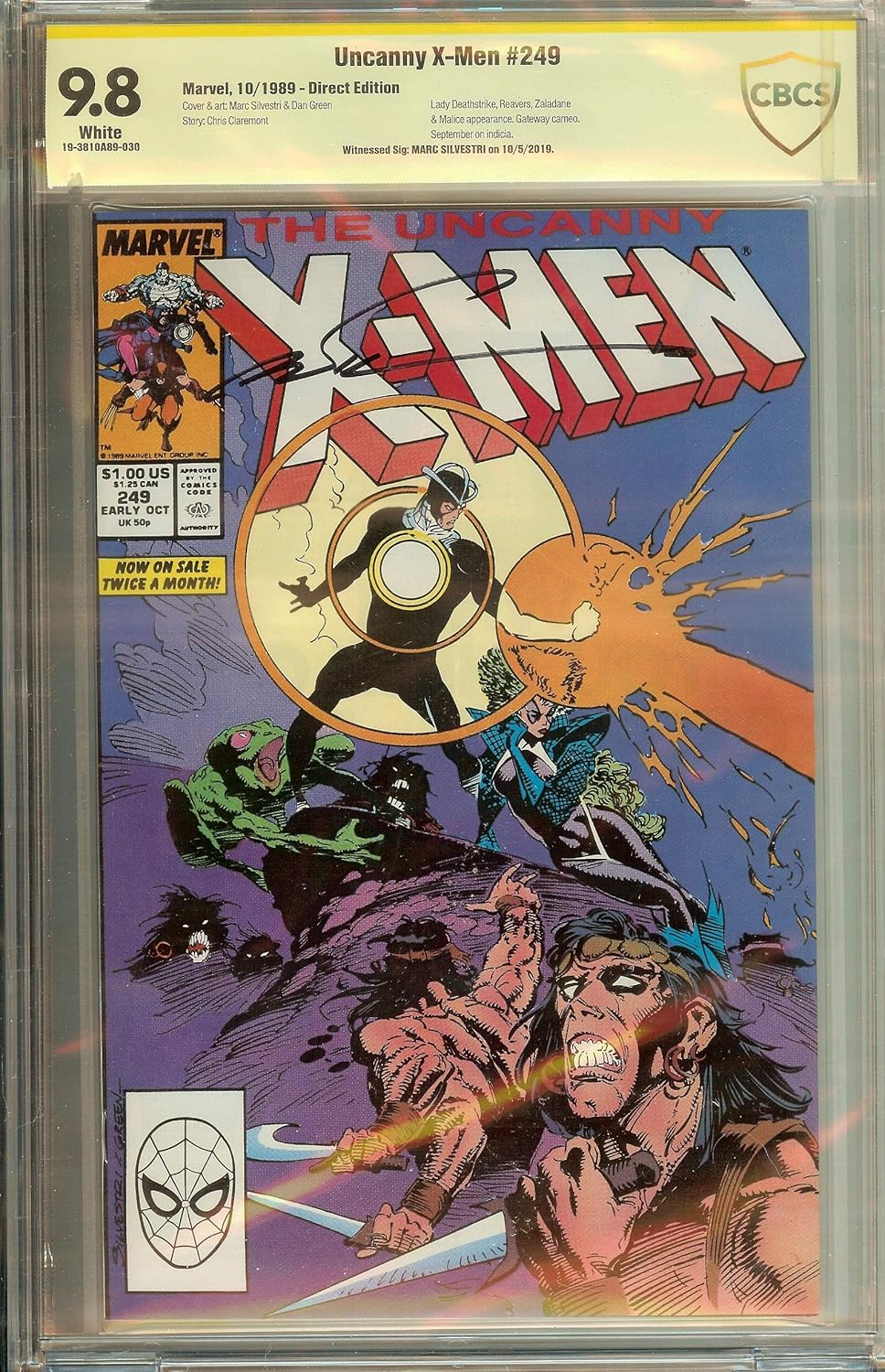 Uncanny X-Men #249 Marc Silvestri CBCS (not CGC) 9.8