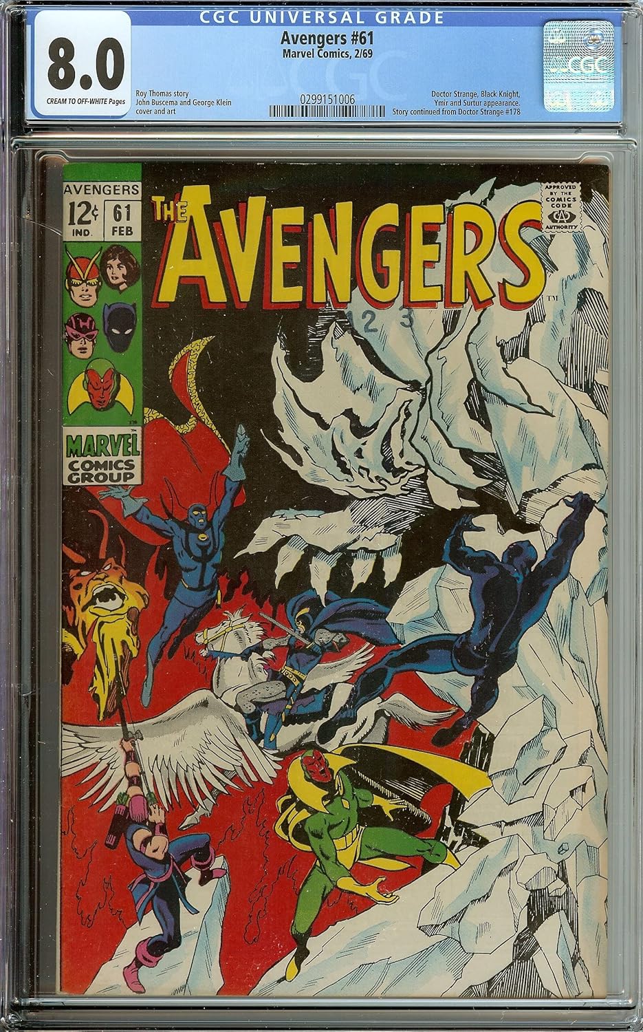 CGC 8.0 Avengers #61