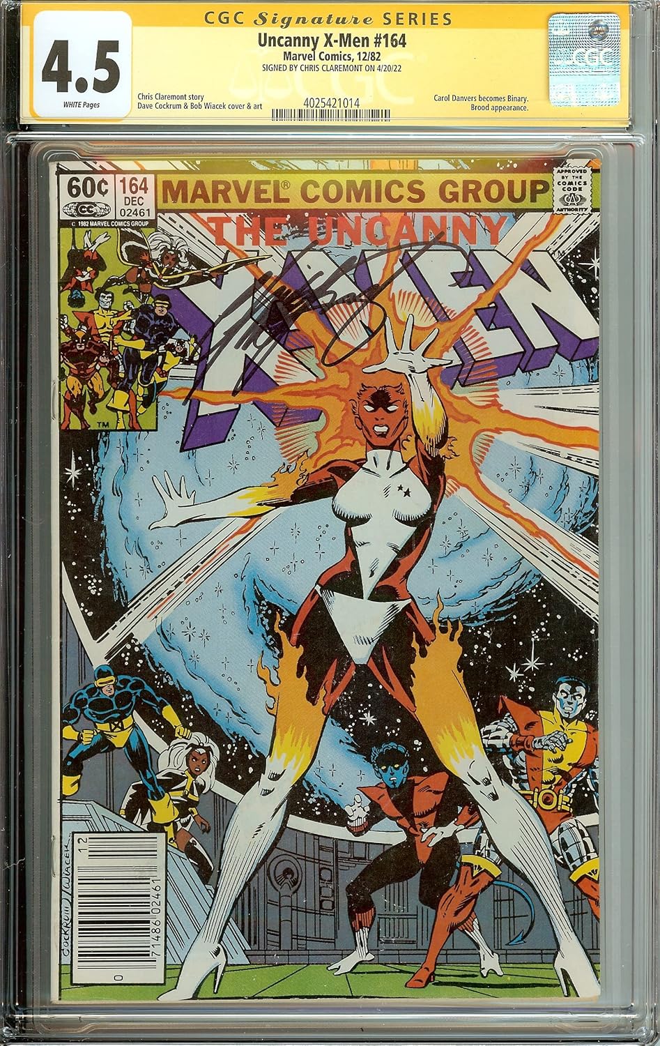 Uncanny X-Men #164 Signed Chris Claremont CGC 4.5