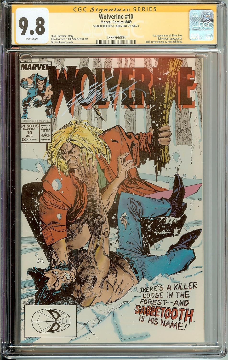 Wolverine #10 CGC 9.8 Signed Chris Claremont
