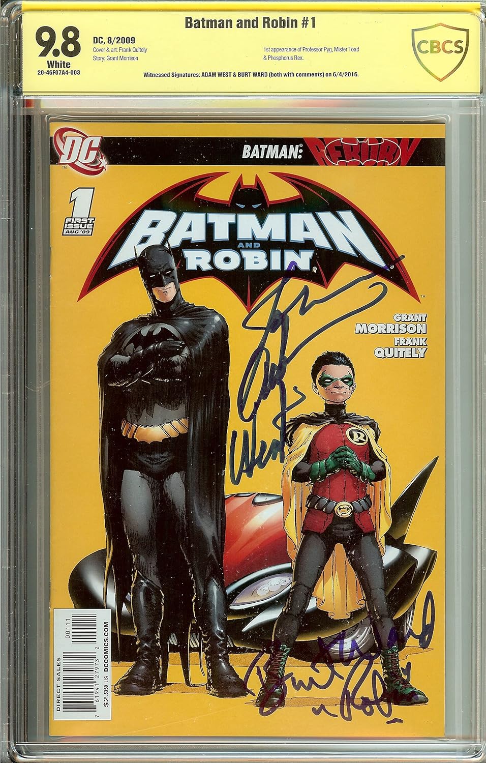 Batman and Robin #1 Signed Adam West and Burt Ward CBC CBCS 9.8