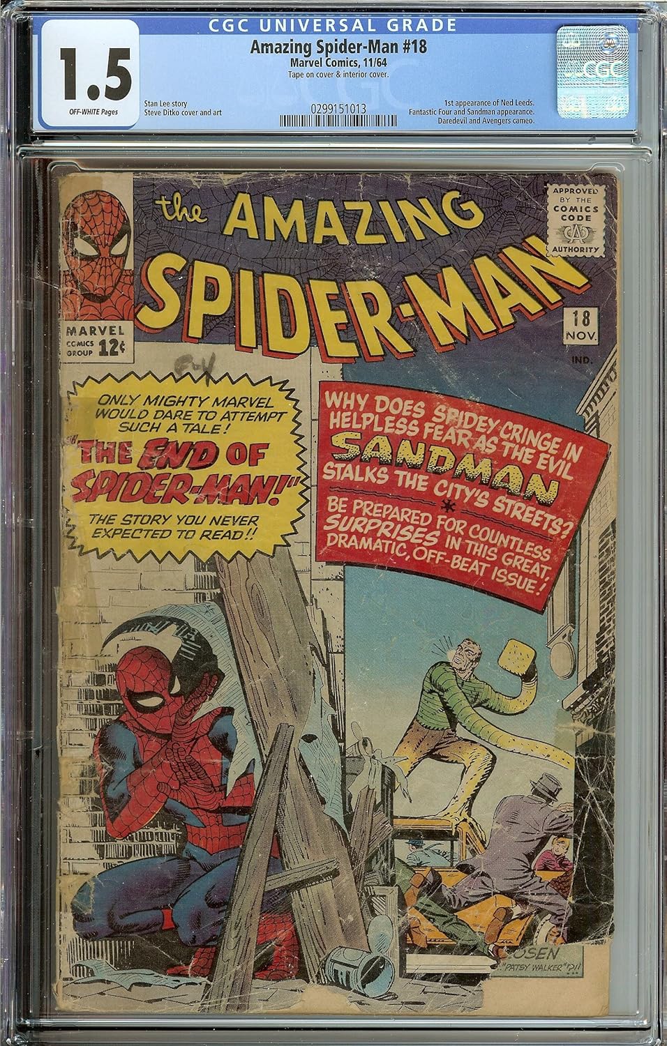 CGC 1.5 Amazing Spider-Man #18 1st App Ned Leed