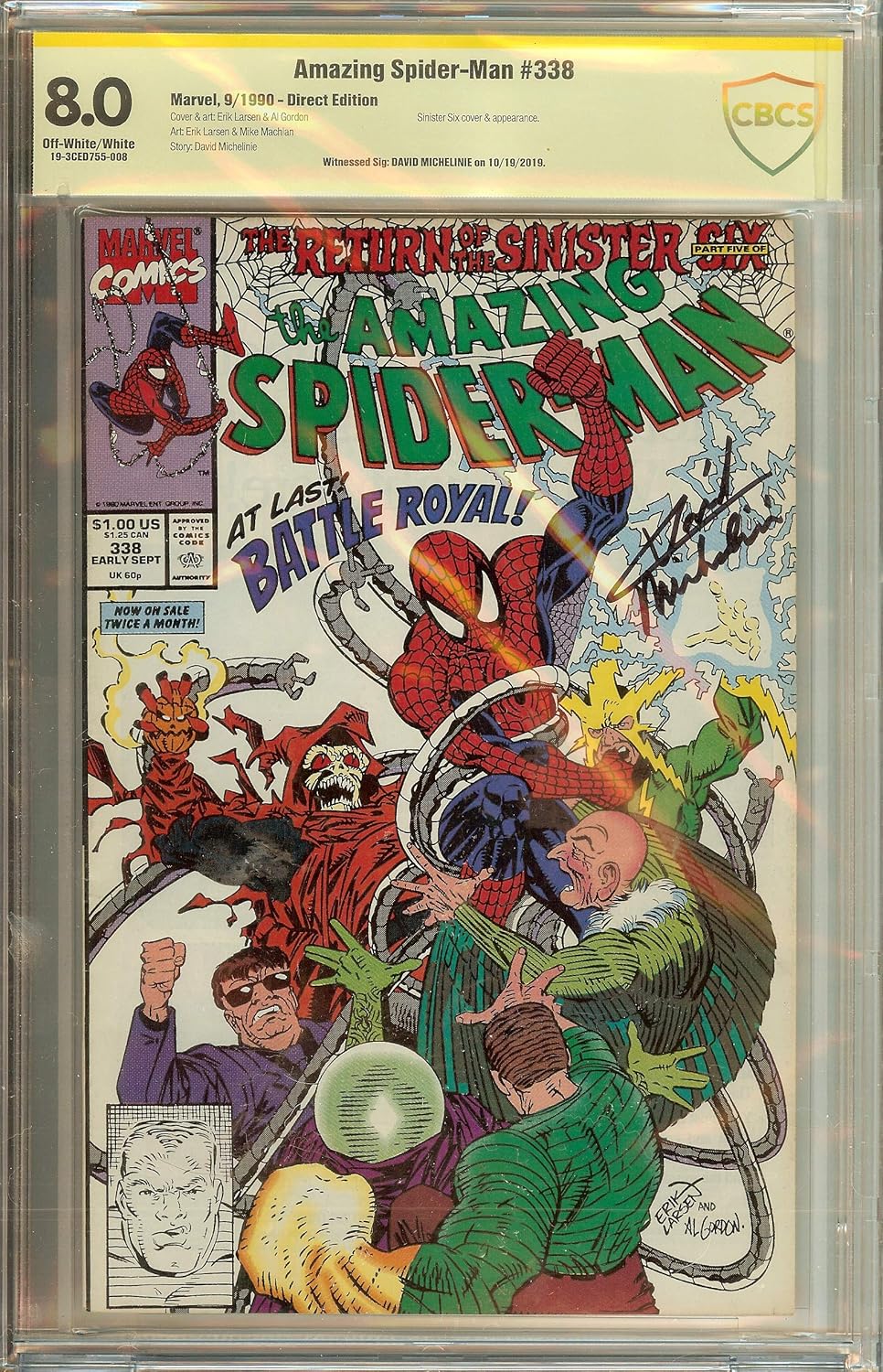 Amazing Spider-Man #338 CBCS (not CGC) 8.0 David Michelinie