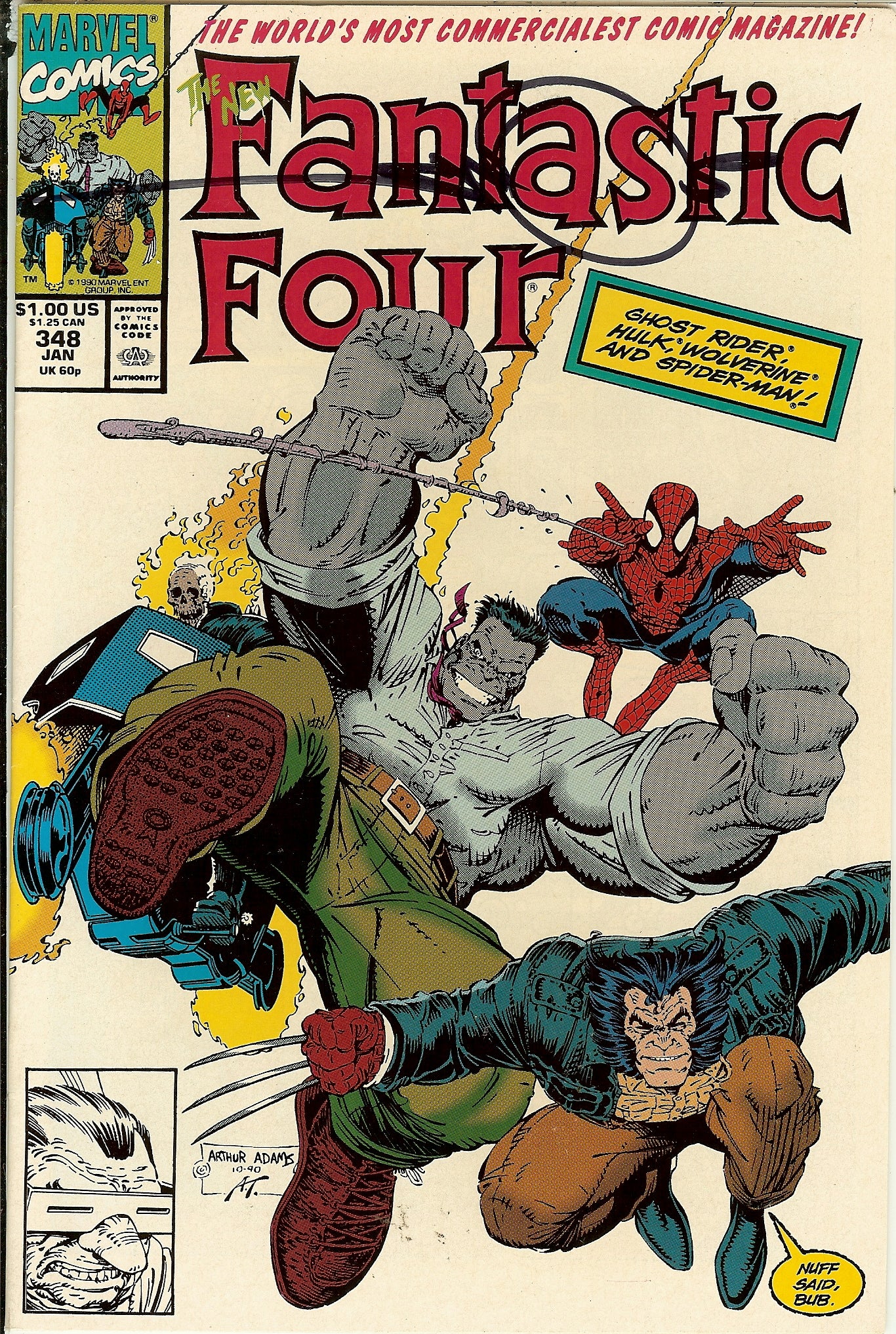 Fantastic Four #348 1st Print Signed Walt Simonson COA
