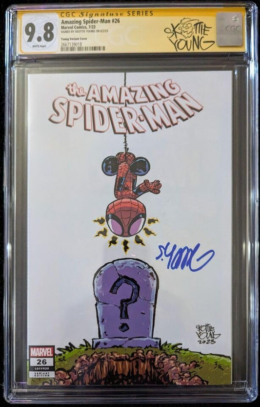 Amazing Spider-Man #26 2023 Signed Skottie Young Variant CGC 9.8