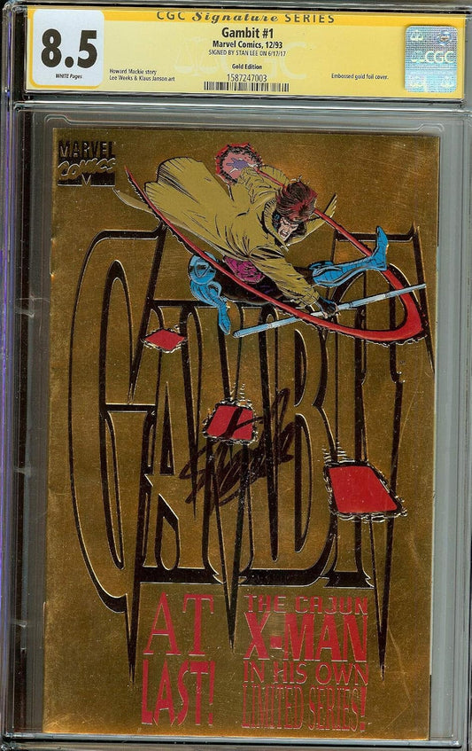 🔥 X-Men Gambit #1 Gold CGC 8.5 Signed Stan Lee 🔥