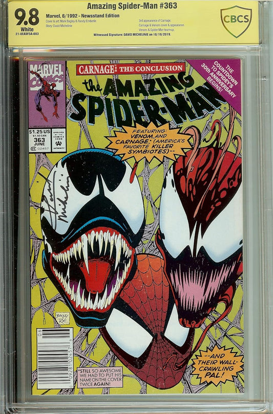 Amazing Spider-Man #363 CBCS 9.8 Signed David Michelinie not CGC