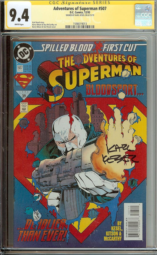 The Adventures of Superman #507 CGC 9.4 NM Karl Kesel