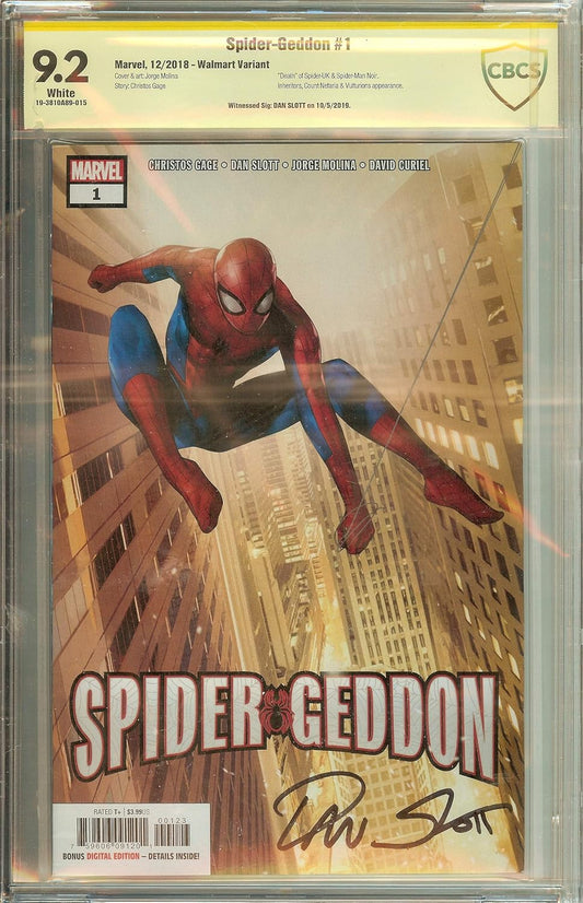 Spider-Geddon #1 Walmart Variant CBCS (not CGC) 9.2 Dan Slott