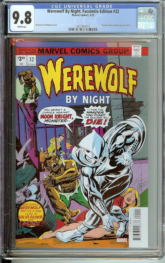 WEREWOLF BY NIGHT #32 FACSIMILE EDITION CGC 9.8 1st Moon Knight