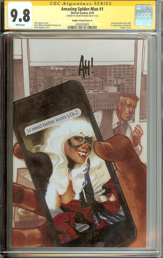 Amazing Spider-Man #1 CGC 9.8 Signed Adam Hughes Variant Cover D
