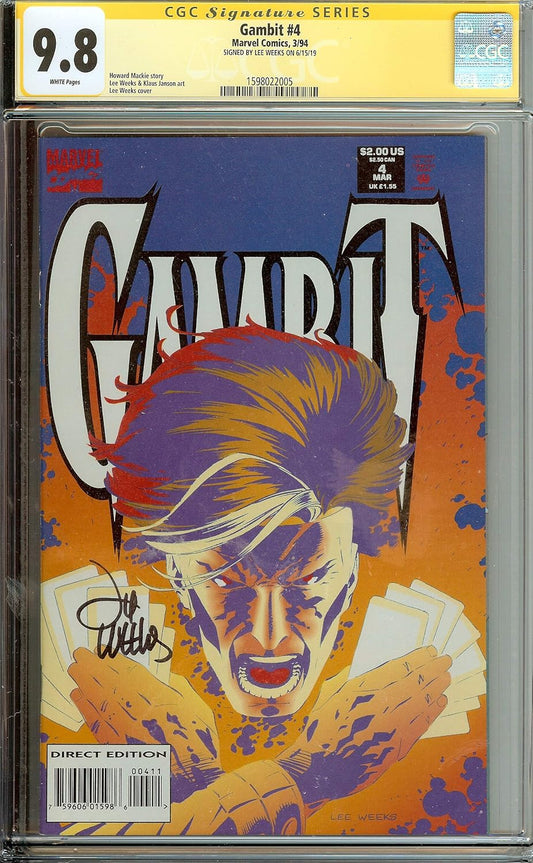 Gambit #4 CGC 9.8 NM Lee Weeks