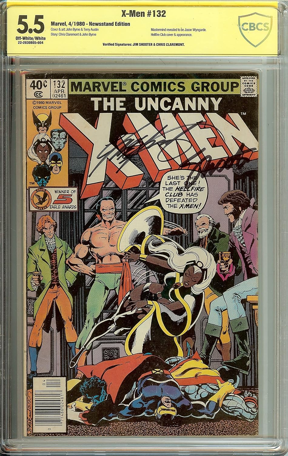 Uncanny X-Men #132 CBCS 5.5 Verified Signature Autographed by Claremont Shooter