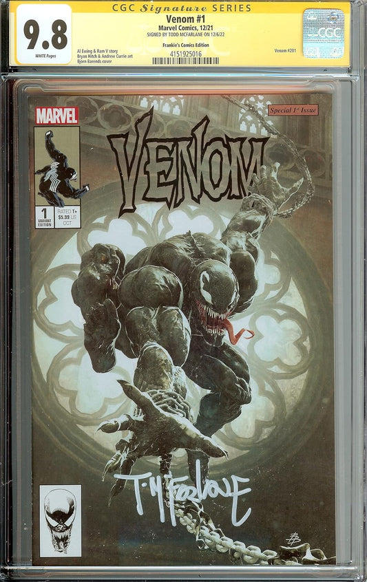 💥 Venom #1 💥 CGC 9.8 Signed Todd McFarlane Frankie Variant