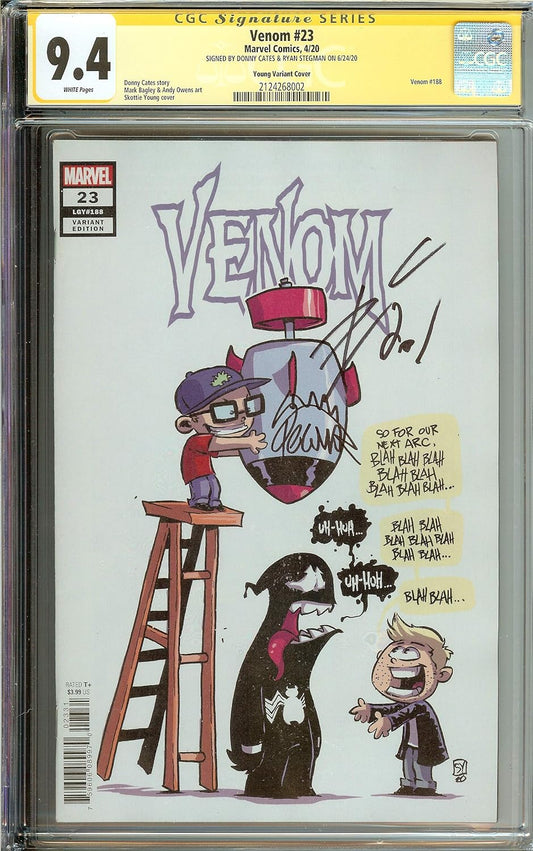 Venom #23 CGC SS 9.4 Signed Donny Cates & Ryan Stegman Variant
