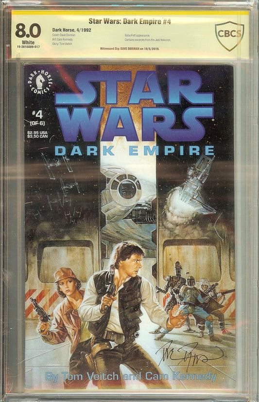 Dave Dorman Star Wars Dark Empire #4 CBCS (not CGC) 8.0