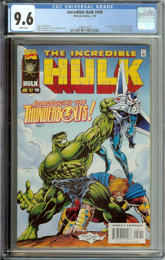 Hulk #449 CGC 9.6 1st Appearance Thunderbolts