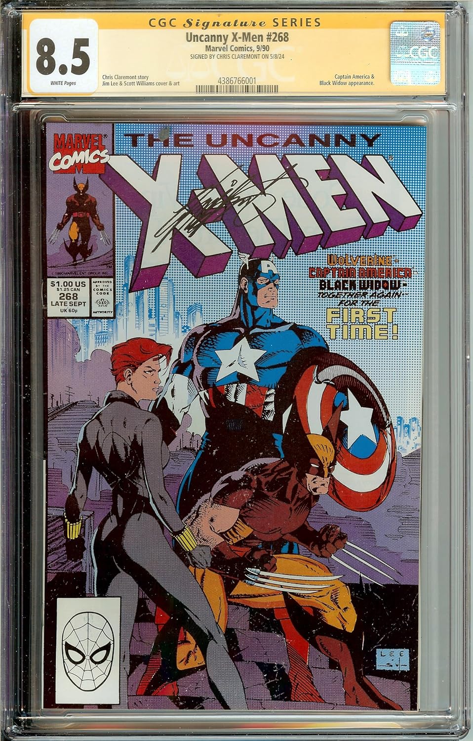 🔥 Uncanny X-Men #268 Signed Chris Claremont CGC 8.5 🔥