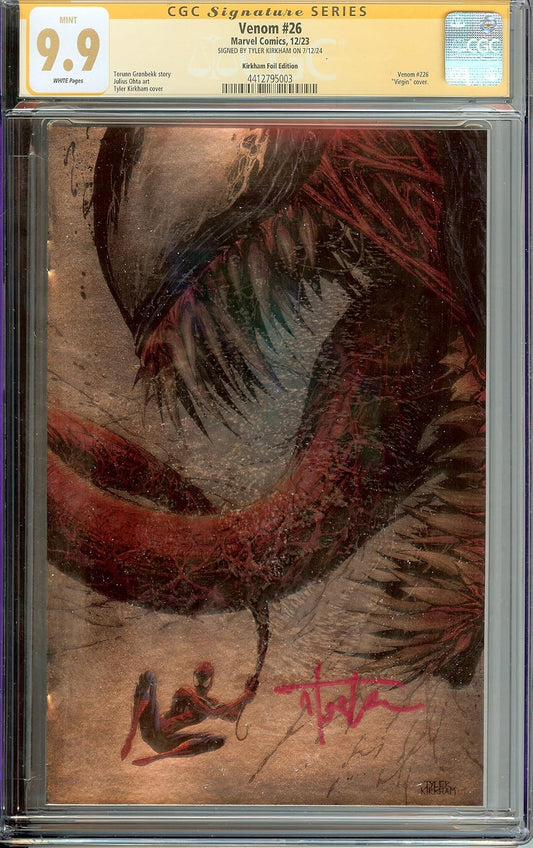*SIGNED* Venom #26 Virgin Edition CGC 9.9 MINT Tyler Kirkham