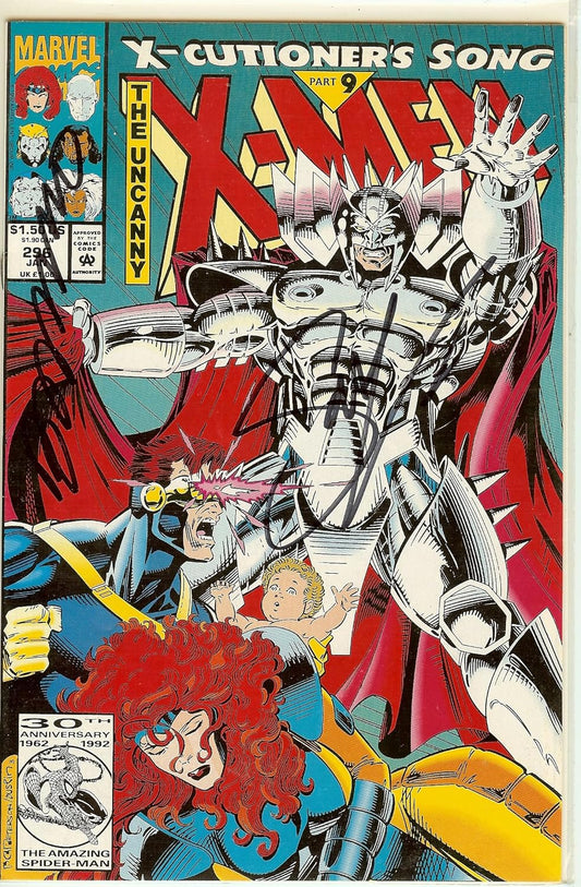 Uncanny X-Men #296 NM Signed 2x Brandon Peterson and Scott Lobdell