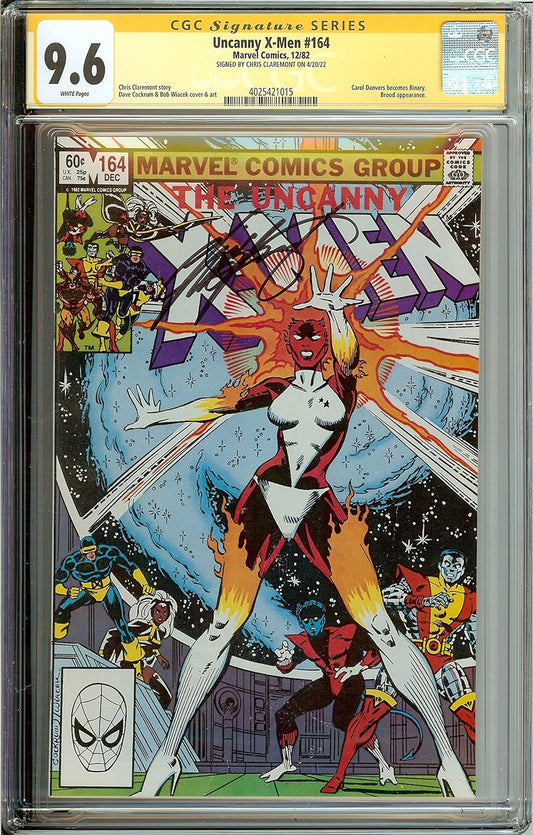Uncanny X-Men #164 Signed Chris Claremont CGC 9.6