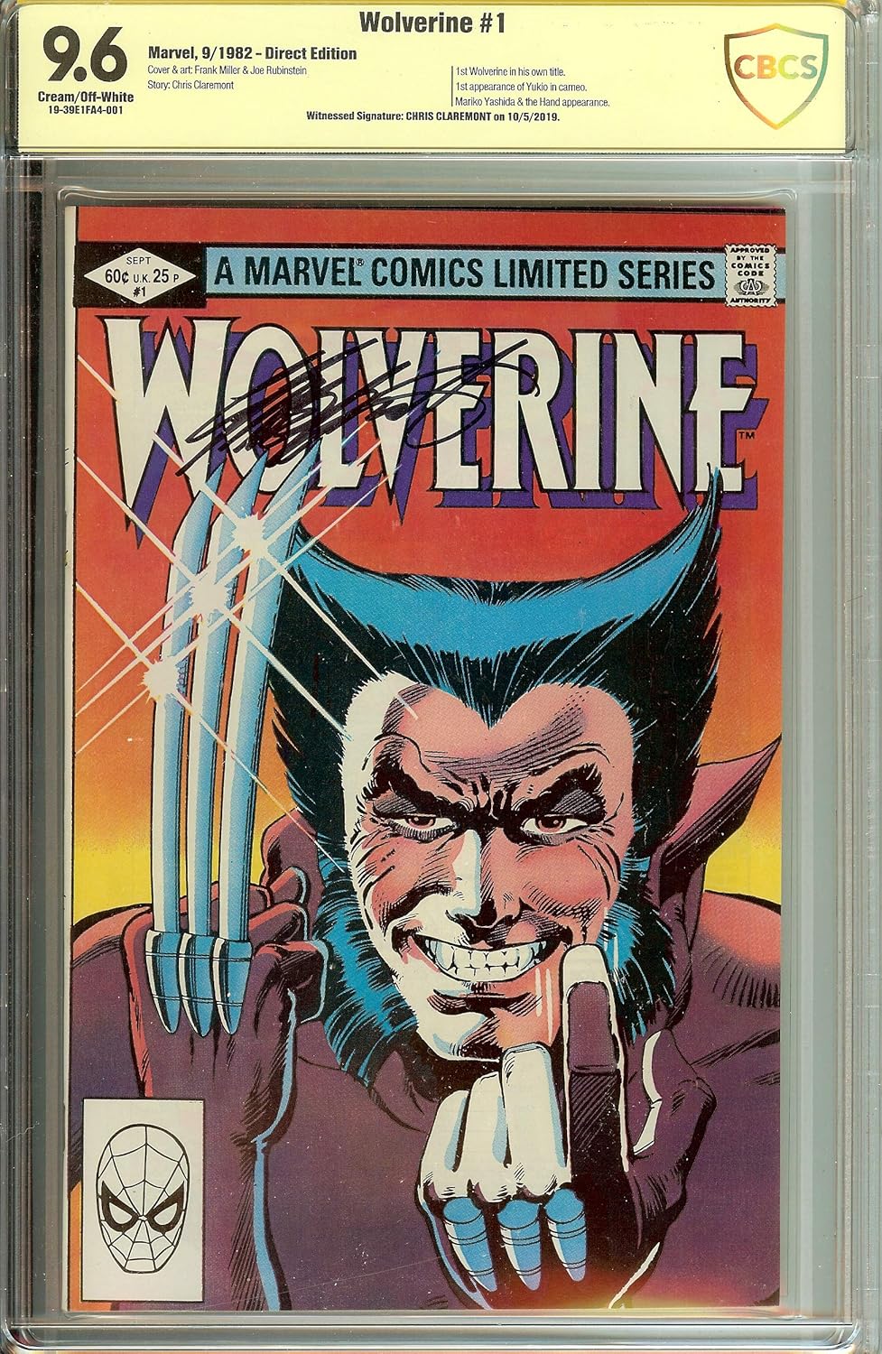 Wolverine #1 Mini CBCS 9.6 Chris Claremont not CGC