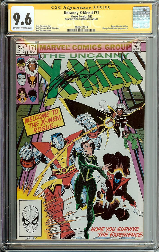 Uncanny X-Men #171 Signed Chris Claremont CGC 9.6