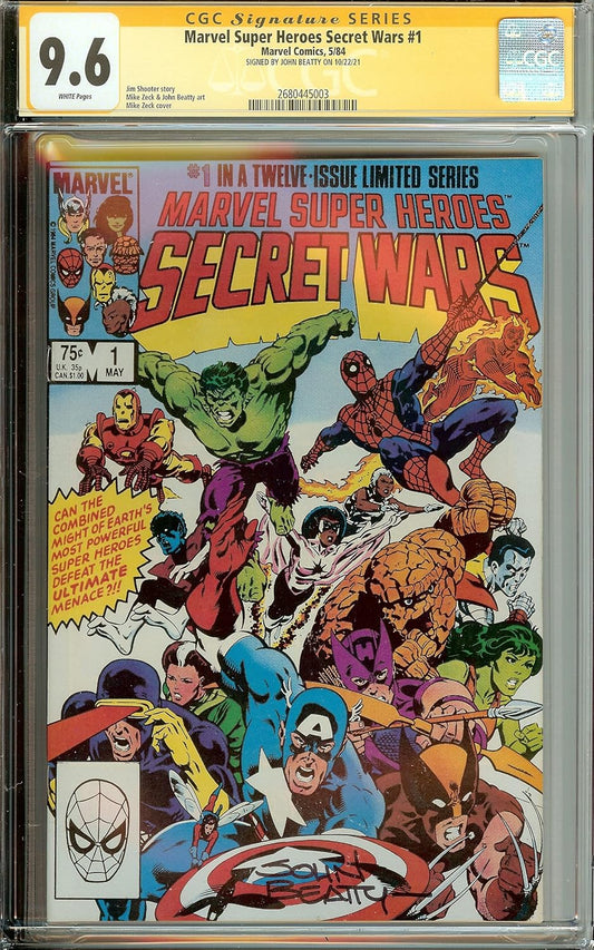 CGC Secret Wars #1 Signed John Beatty 9.6