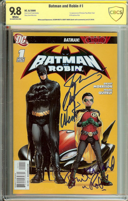 Batman and Robin #1 Signed Adam West and Burt Ward CBC CBCS 9.8