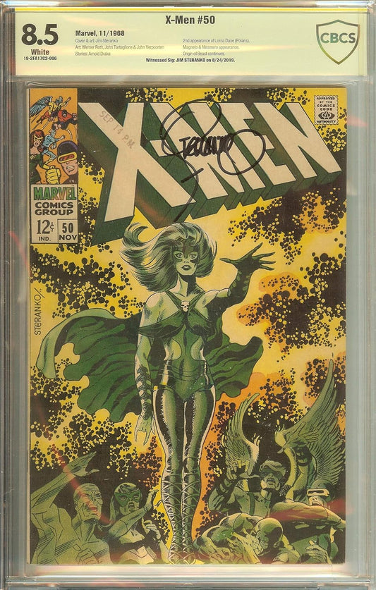 *SIGNED* X-Men #50 Jim Steranko CBCS 8.5 (not CGC) Polaris