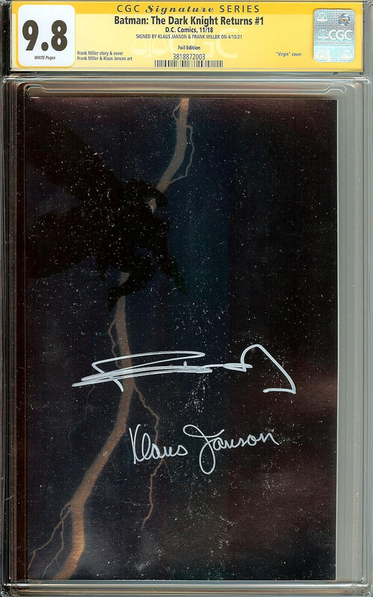 Batman Dark Knight Returns #1 NYCC FOIL COVER CGC 9.8 Signed Miller Jansen