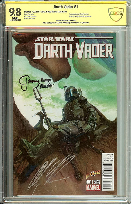 Star Wars Boba Fett Darth Vader #1 Signed Alex Ross Jeremy Bulloch CBCS CGC 9.8