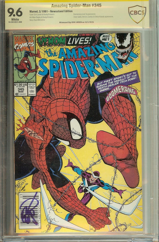 Amazing Spider-Man #345 CBCS (not CGC) 9.6 Erik Larsen