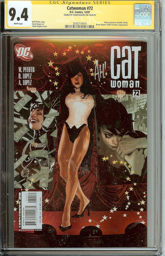 Catwoman #72 CGC 9.4 Signed by Adam Hughes