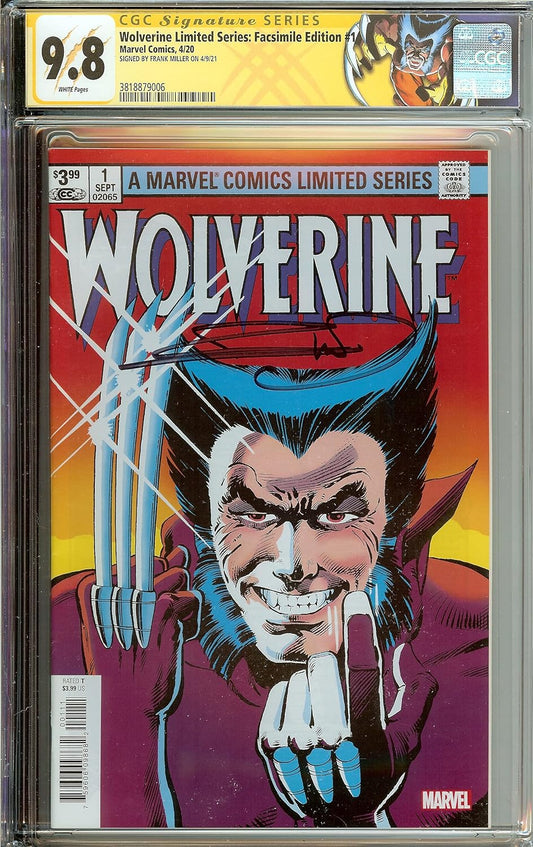 Wolverine Limited Series Facsimile Edition #1 CGC 9.8 Signed Frank Miller