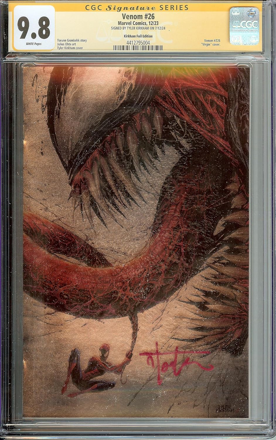 *SIGNED* Venom #26 Virgin Edition CGC 9.8 NM Tyler Kirkham
