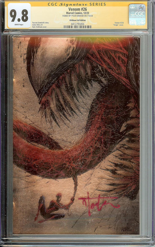*SIGNED* Venom #26 Virgin Edition CGC 9.8 NM Tyler Kirkham