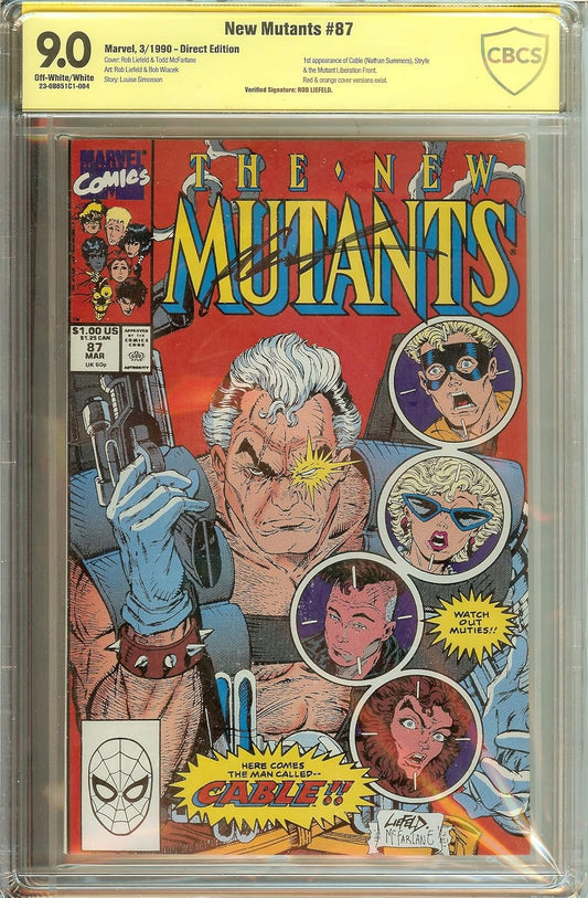 The New Mutants #87 1st Cable Signed Rob Liefeld Verified CBCS 9.0