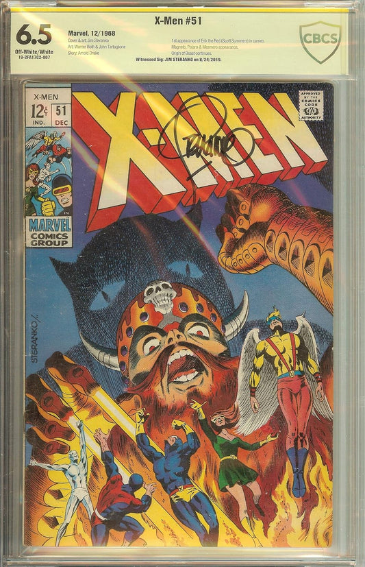 *SIGNED* X-Men #51 CBCS 6.5 (not CGC) Jim Steranko