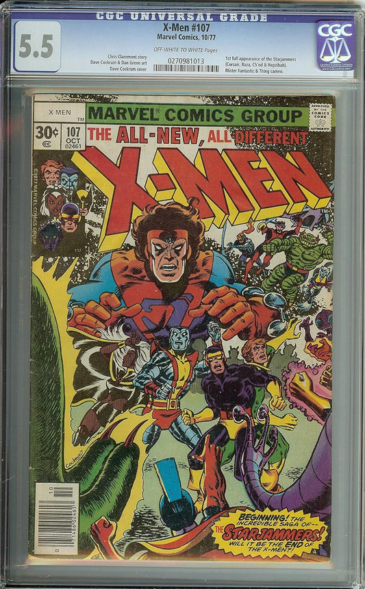 The Uncanny X-Men #107 CGC 5.5 1st Starjammers Corsair, Raza, Ch'od and Hepzibah