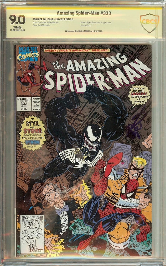 Amazing Spider-Man #333 CBCS (not CGC) 9.0 Erik Larsen