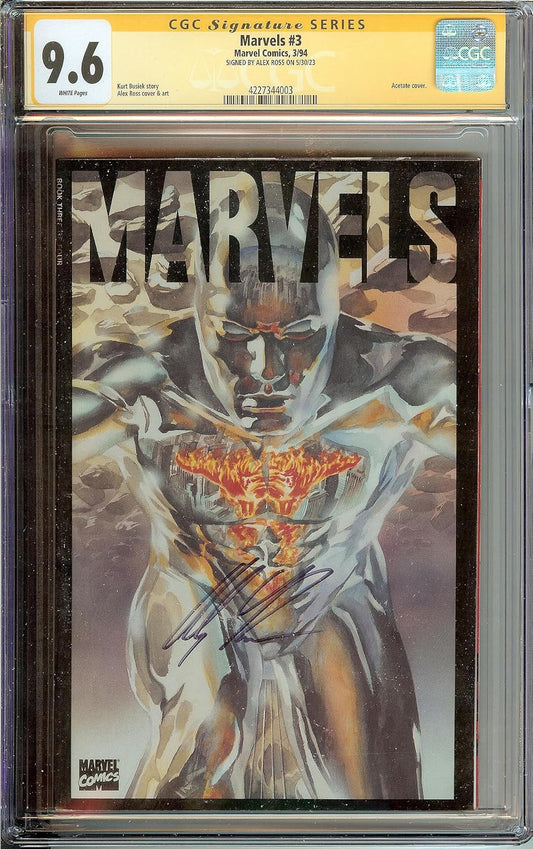 Marvels #3 CGC 9.6 Signed by Alex Ross