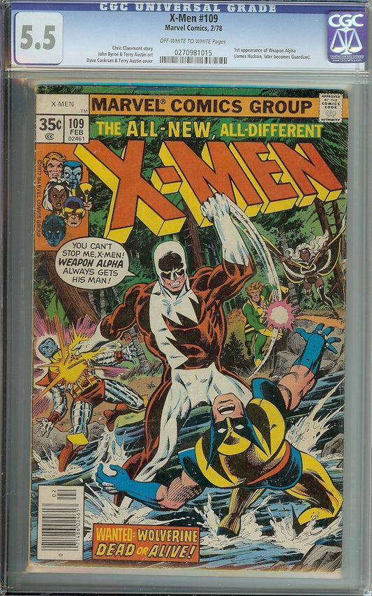 The Uncanny X-Men CGC 5.5 1st Weapon Alpha Appearance