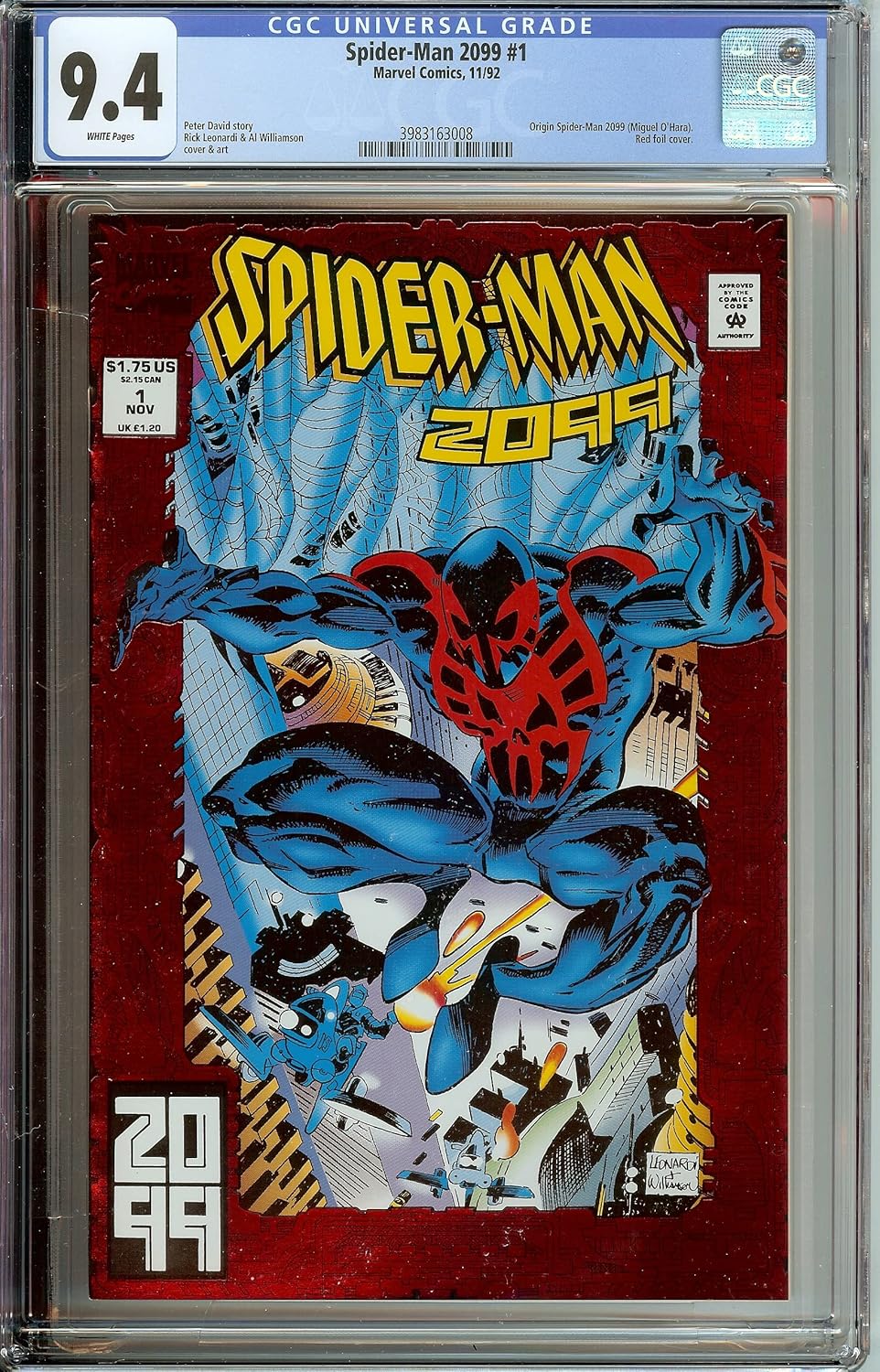Spider-Man 2099 #1 CGC 9.4