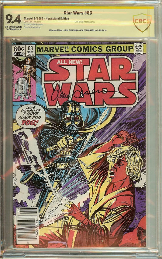 Marvel 1977 Star Wars #63 CBCS 9.4 (not CGC) Signed Walt & Louise Simonson
